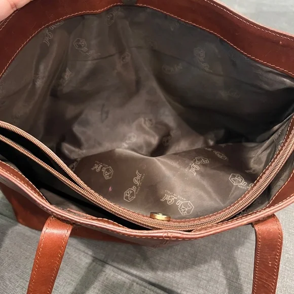 Valentina Large Brown Leather Tote Bag - Picture 14 of 14